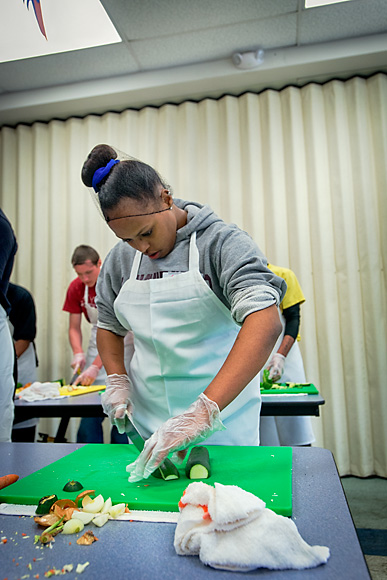 Eva Gary at the Community Kitchen