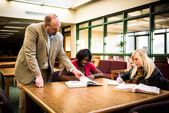 Greg Green with students