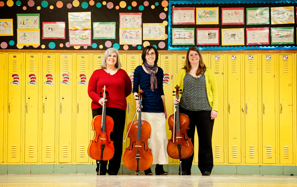 Deb Faling, left, Liz Youker, and Rachel Boomsma for Kids in Tune