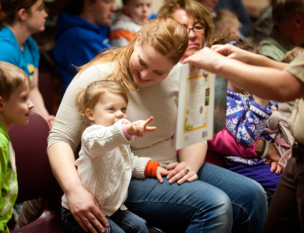 Knee High Naturalists learn about reptiles and amphibians.