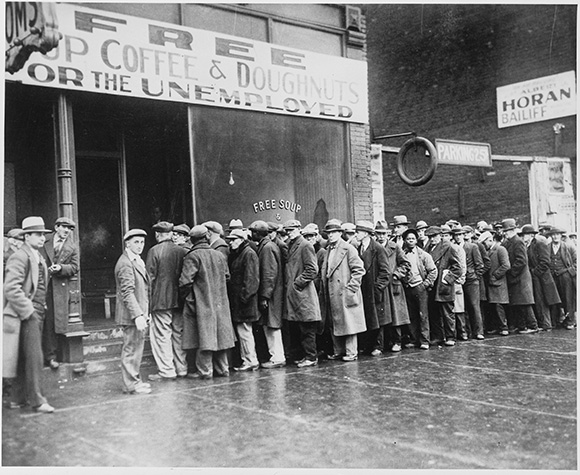 Depression era unemployment line