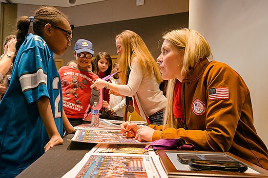 GIRLS CHAT WITH U.S. ROWING TEAM OLYMPIC GOLD MEDALISTS LOFGREN AND WHIPPLE