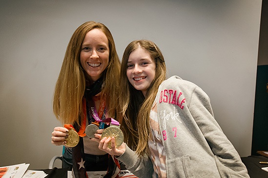 MCWT STUDENT WITH OLYMPIC MEDALIST MARY WHIPPLE